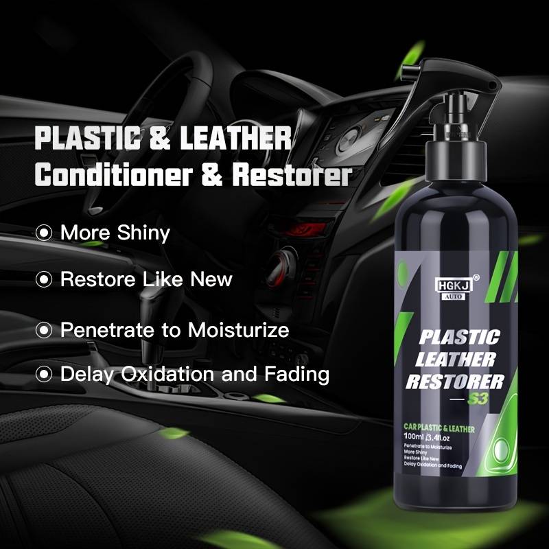 Car Plastic Restorer Polish Leather Cleaner Spray